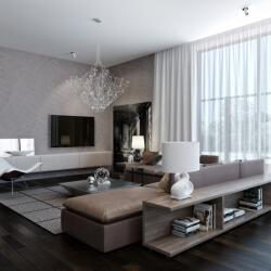 Aplha Blinds Modern Neutral Living Room Curtains